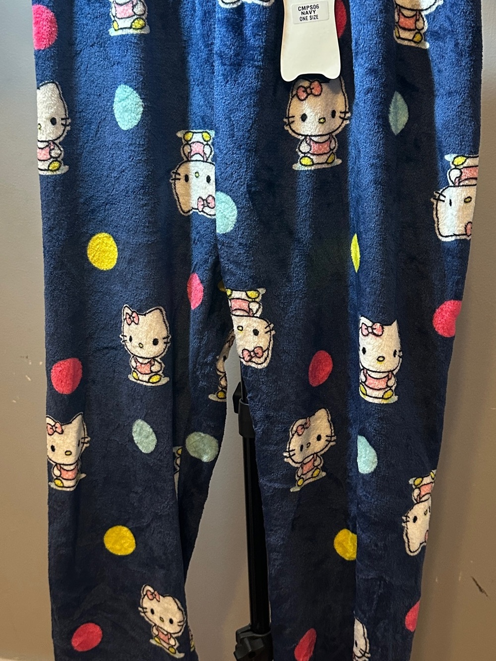 Hello Kitty Navy Blue Plush Pajama Pants